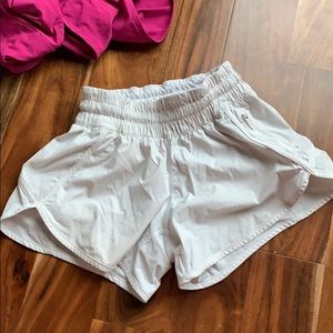 White Lululemon shorts